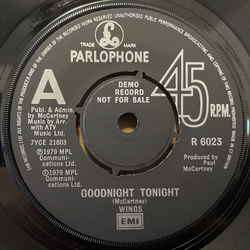 Paul McCartney & Wings Goodnight Tonight Vinyl 7" USED