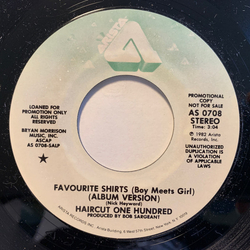 Haircut One Hundred Favourite Shirts (Boy Meets Girl) Vinyl 7" USED