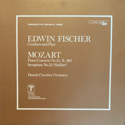 Edwin Fischer / Wolfgang Amadeus Mozart / Det Kongelige Kapel Piano Concertos No. 24, K 491 / Symphony No. 35, “Haffner” Vinyl LP USED