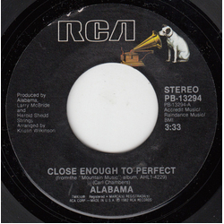 Alabama Close Enough To Perfect Vinyl 7" USED