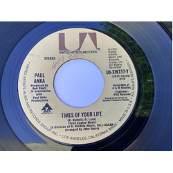 Paul Anka Times Of Your Life / Water Runs Deep Vinyl 7" USED