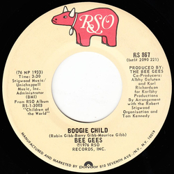 Bee Gees Boogie Child Vinyl 7" USED