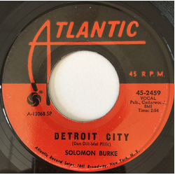 Solomon Burke Detroit City Vinyl 7" USED