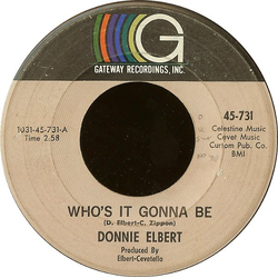 Donnie Elbert Who's It Gonna Be / Run Little Girl Vinyl 7" USED