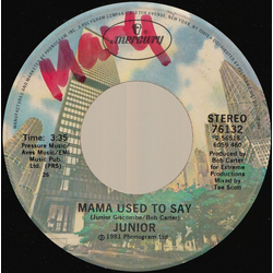 Junior (2) Mama Used To Say Vinyl 7" USED