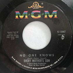 Every Mothers' Son No One Knows / What Became Of Mary Vinyl 7" USED