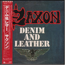 Saxon Denim And Leather Vinyl LP USED