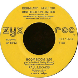 Paul Lekakis Boom Boom (Let's Go Back To My Room) Vinyl 7" USED