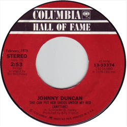 Johnny Duncan (3) She Can Put Her Shoes Under My Bed (Anytime) / Hello Mexico (And Adios Baby To You) Vinyl 7" USED