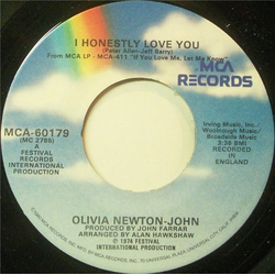 Olivia Newton-John I Honestly Love You / Let Me Be There Vinyl 7" USED