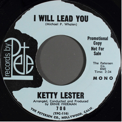 Ketty Lester I Will Lead You Vinyl 7" USED