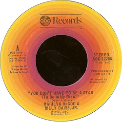 Marilyn McCoo & Billy Davis Jr. You Don't Have To Be A Star (To Be In My Show) / We've Got To Get It On Again Vinyl 7" USED
