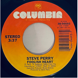 Steve Perry Foolish Heart Vinyl 7" USED