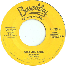 Greg Kihn Band Jeopardy Vinyl 7" USED