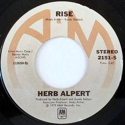 Herb Alpert Rise Vinyl 7" USED