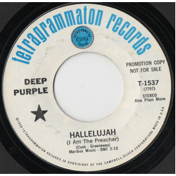 Deep Purple Hallelujah (I Am The Preacher) Vinyl 7" USED