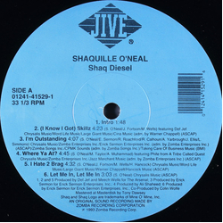 Shaquille O'Neal Shaq Diesel Vinyl LP USED