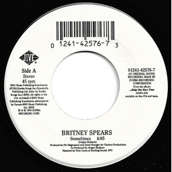 Britney Spears Sometimes Vinyl 7" USED