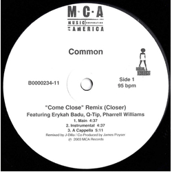 Common / Erykah Badu / Pharrell Williams / Q-Tip Come Close (Remix) (Closer) Vinyl 12" USED