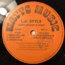L.A. Style James Brown Is Dead Vinyl 12" USED
