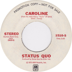 Status Quo Caroline Vinyl 7" USED