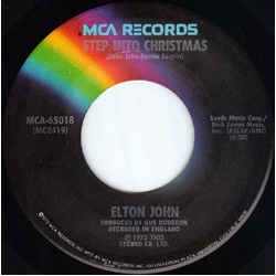 Elton John Step Into Christmas Vinyl 7" USED