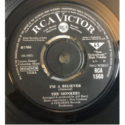 The Monkees I'm A Believer Vinyl 7" USED