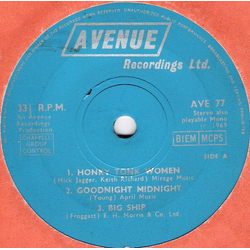 Unknown Artist Honky Tonk Women Vinyl 7" USED