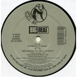Double XX Posse Not Gonna Be Able To Do It Vinyl 12" USED