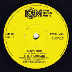R. B. & Company / Jerry Rix Disco Bump / Disco Train Vinyl 12" USED
