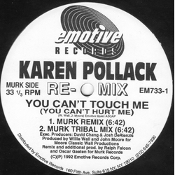 Karen Pollard You Can't Touch Me (You Can't Hurt Me) (Remixes) Vinyl 12" USED