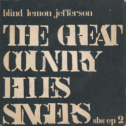 Blind Lemon Jefferson The Great Country Blues Singers Vinyl 7" USED