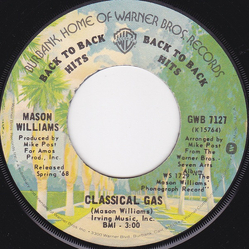 Mason Williams Classical Gas / Baroque-A-Nova Vinyl 7" USED