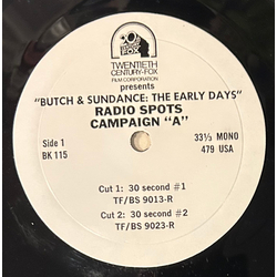 No Artist "Butch & Sundance: The Early Days" Radio Spots (Campaign "A") Vinyl 7" USED