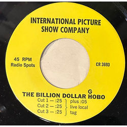 No Artist "Billion Dollar Hobo" Radio Spots Vinyl 7" USED