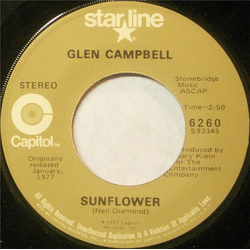 Glen Campbell Sunflower / Southern Nights Vinyl 7" USED