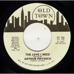 Arthur Prysock The Love I Need Vinyl 7" USED