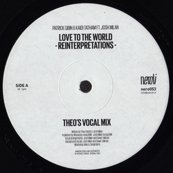 Patrick Gibin / Kaidi Tatham / Josh Milan Love To The World (Reinterpretations) Vinyl 12" USED