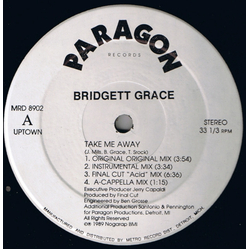Bridget Grace Take Me Away Vinyl 12" USED