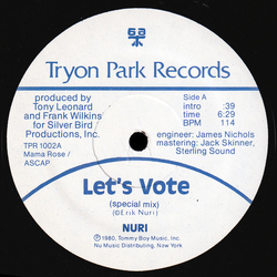 Erik Nuri Let's Vote Vinyl 12" USED