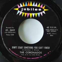 The Coronados Don't Start Something You Can't Finish Vinyl 7" USED