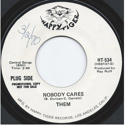 Them (3) Nobody Cares / Memphis Lady Vinyl 7" USED
