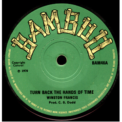 Winston Francis / Sound Dimension Turn Back The Hands Of Time / Soul Bowl Vinyl 7" USED