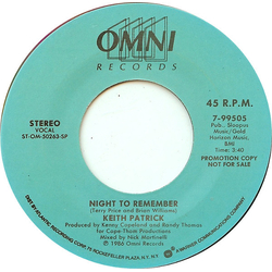 Keith Patrick Night To Remember Vinyl 7" USED