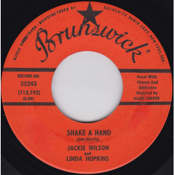 Jackie Wilson / Linda Hopkins Shake A Hand Vinyl 7" USED