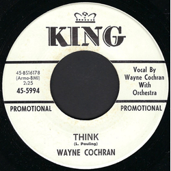 Wayne Cochran Think / You Left The Water Running Vinyl 7" USED
