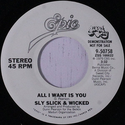 Sly, Slick And Wicked All I Want Is You Vinyl 7" USED