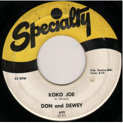 Don & Dewey Koko Joe / The Letter Vinyl 7" USED