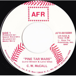 C.W. McCall / Larry Stewart (8) Pine Tar Wars / Little Boy's Hero Vinyl 7" USED
