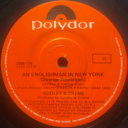 Godley & Creme An Englishman In New York (Strange Apparatus) Vinyl 7" USED